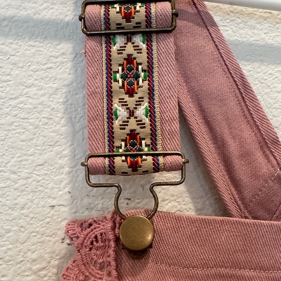 eesome Turkish Rose Wide-Leg Embroidered-Strap Jumpsuit - Picture 7 of 8